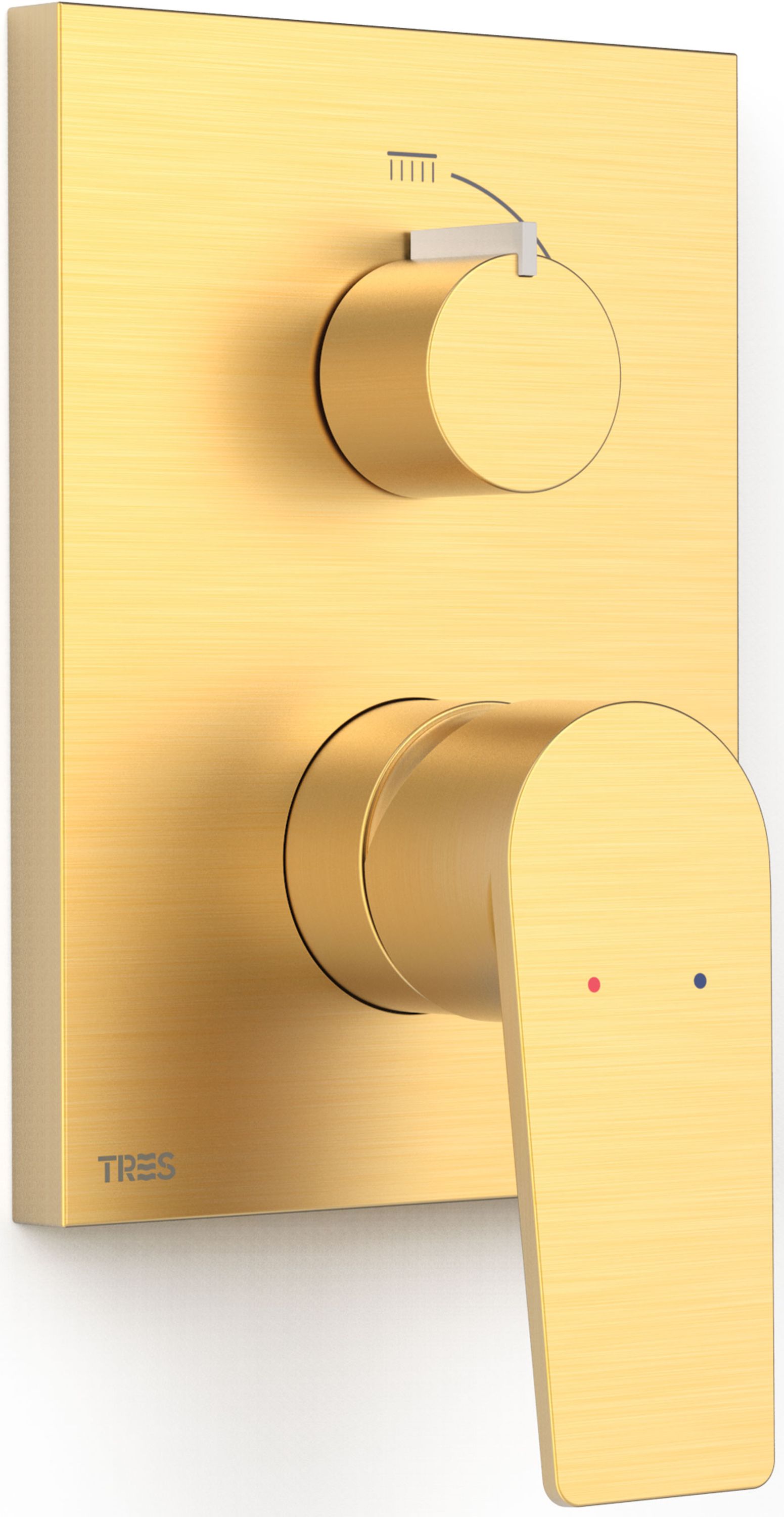 Tres Project bateria wannowo-prysznicowa podtynkowa złoty 24-K 21128101OM - Wysyłka w 24h