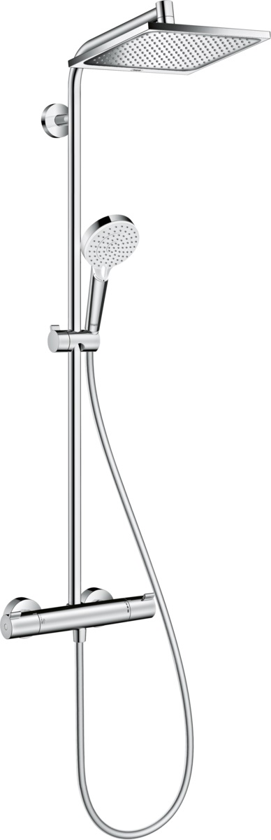 Hansgrohe Crometta E Showerpipe zestaw prysznicowy ścienny termostatyczny chrom 27271000