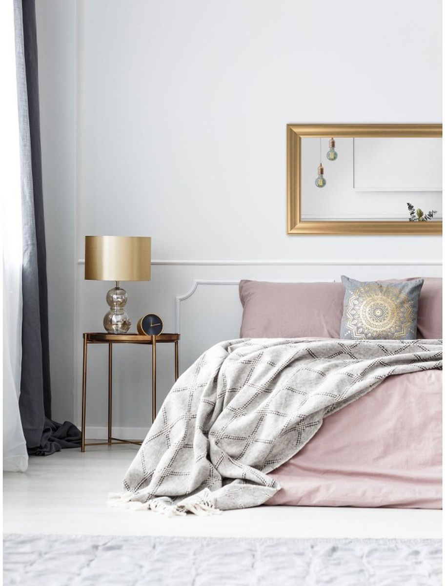 Ars Longa Classic lustro 144x54 cm prostokątne złote CLASSIC40130-Z