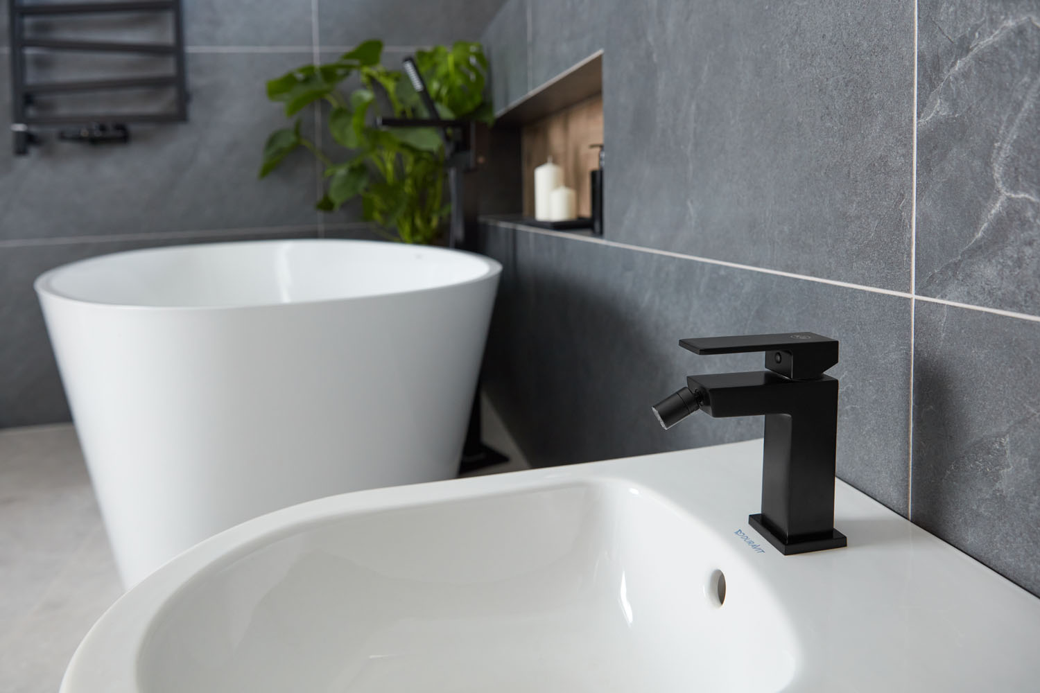 KFA Armatura Logon Black bateria bidetowa stojąca czarny mat 5137-015-81 - Wysyłka w 24h