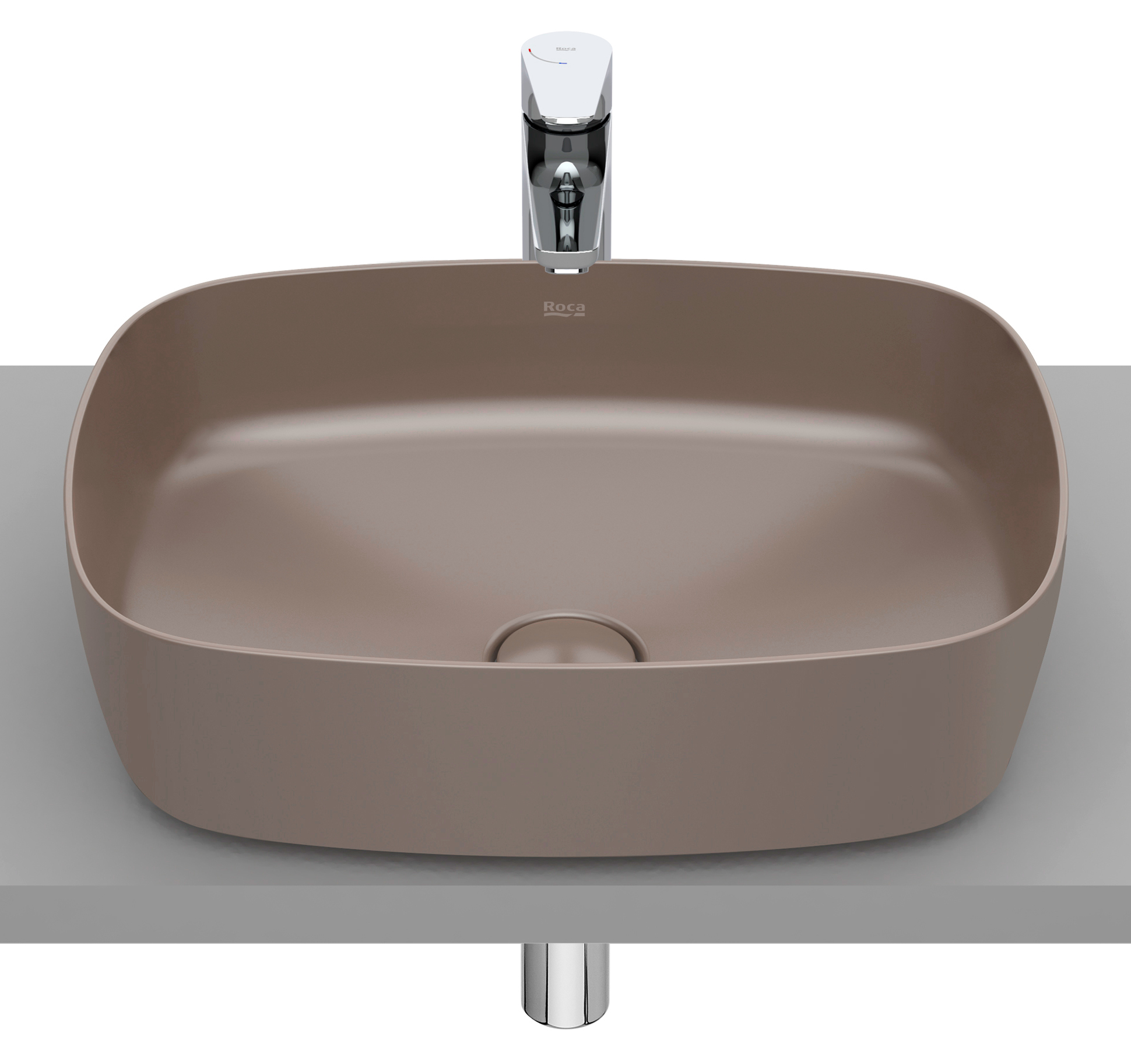 Roca Inspira umywalka 50x37 cm prostokątna nablatowa A327500660