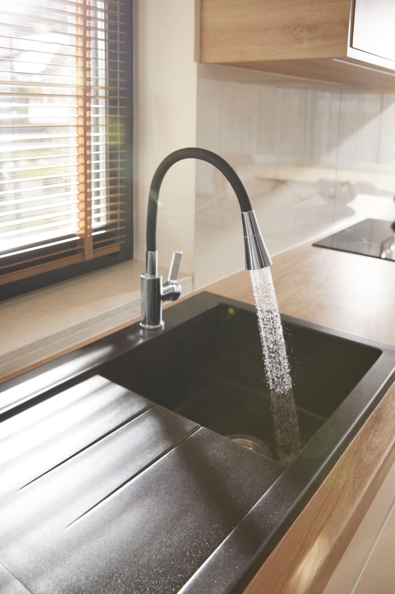 KFA Armatura Rumba bateria kuchenna stojąca chrom-czarna 6553-925-00