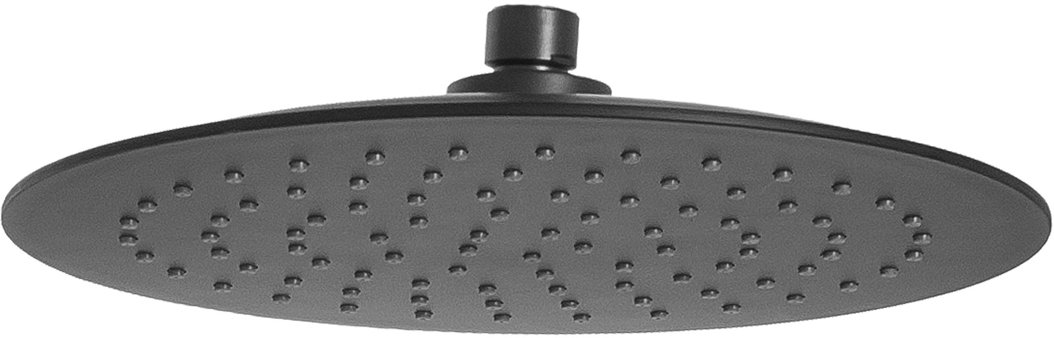 Invena Musta deszczownica okrągła 25 cm czarna SC-D1-075