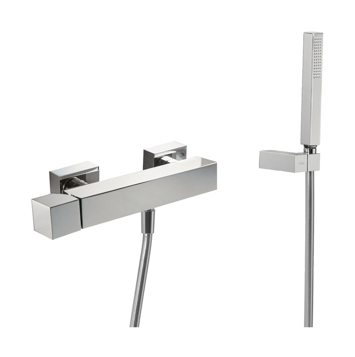 Tres Cuadro-Tres bateria prysznicowa ścienna chrom 1.07.167