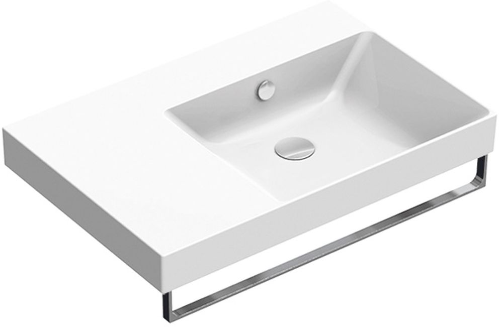 Catalano New Zero umywalka 75x50 cm prostokątna ścienna-meblowa biała 0120780001