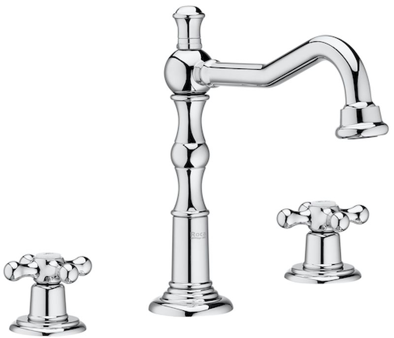 Roca Carmen bateria umywalkowa 3-otworowa stojąca chrom A5A444BC00 - Wysyłka w 24h