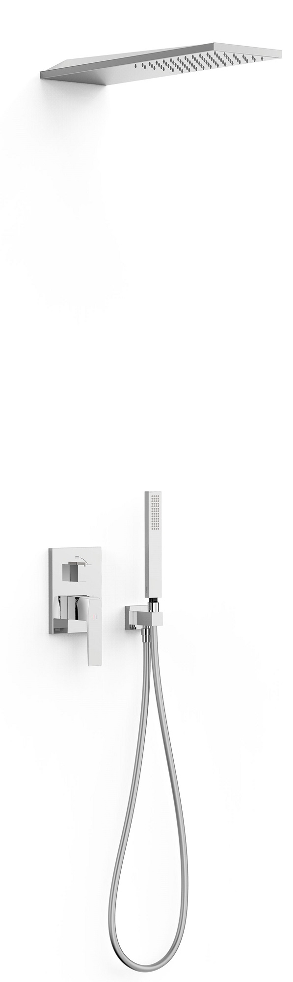 Tres Slim Exclusive zestaw prysznicowy podtynkowy z deszczownicą chrom 20228005
