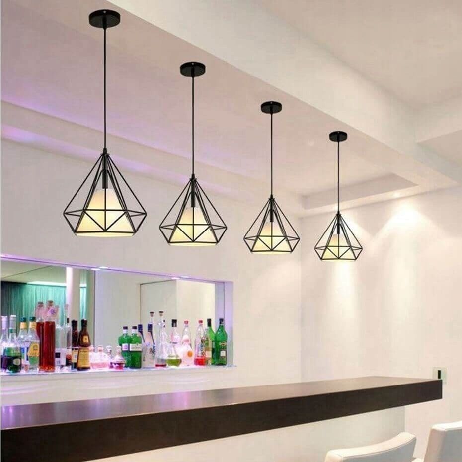 Abigali Diamond lampa wisząca 1x40W czarna/biała CHNR-E27