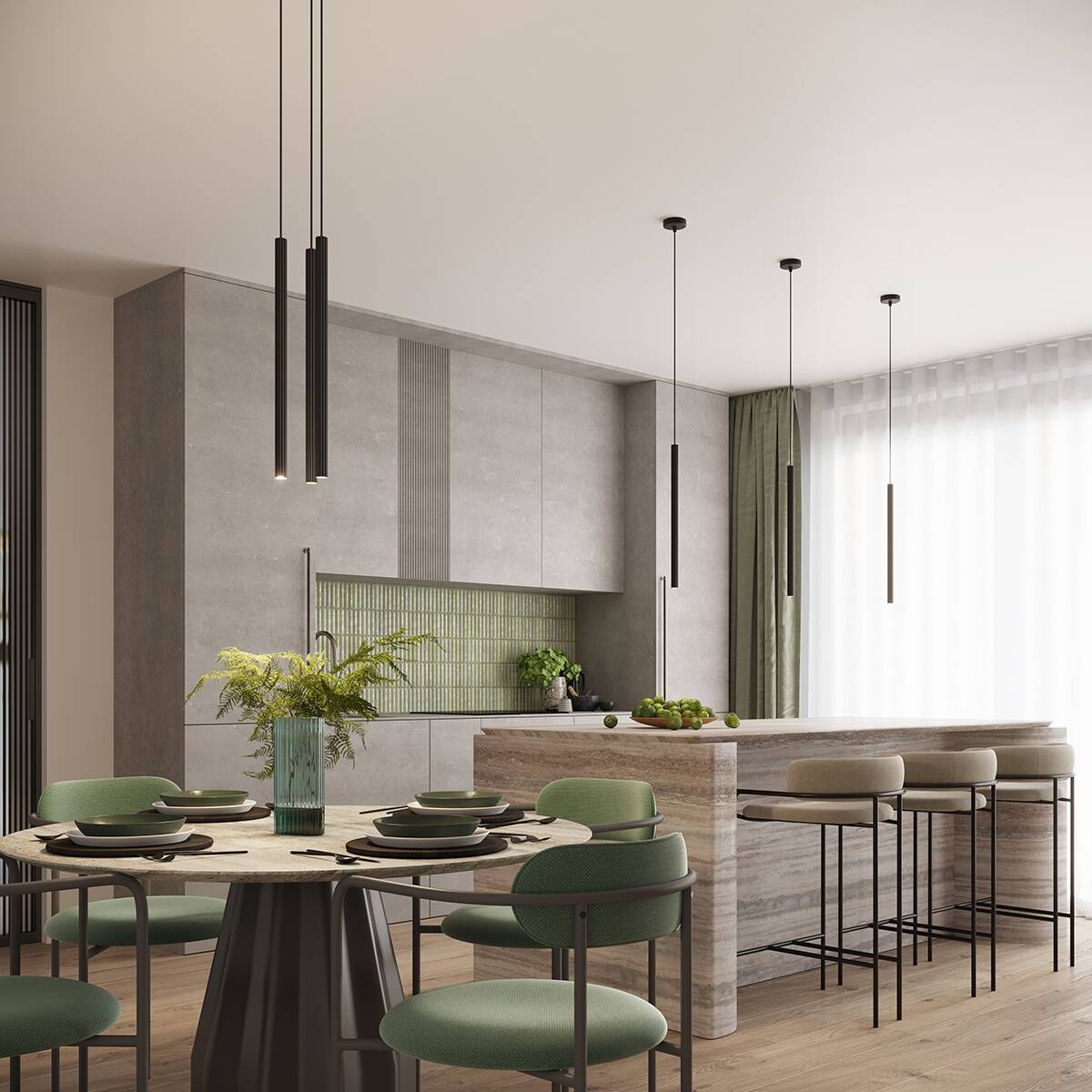 Sollux Lighting Arche lampa wisząca 3x8 W czarna SL.1341