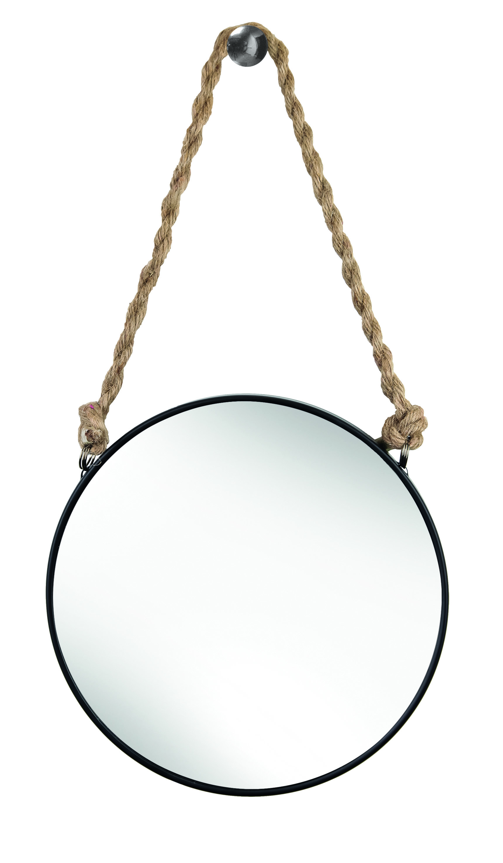 Kleine Wolke Rope Mirror lustro 39,5x23 cm okrągłe czarne 8653926886