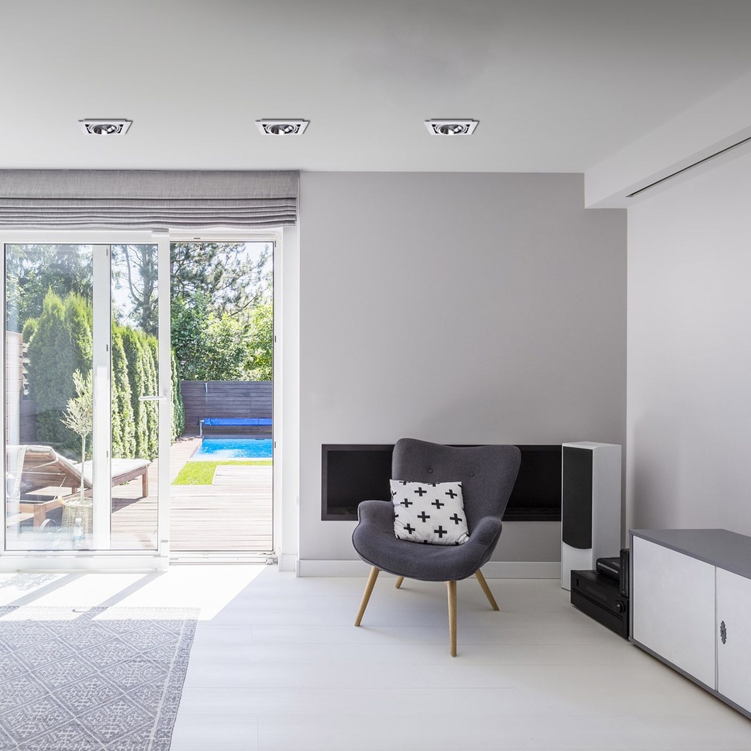 Milagro Plaza lampa do zabudowy 1x12W biała ML4739