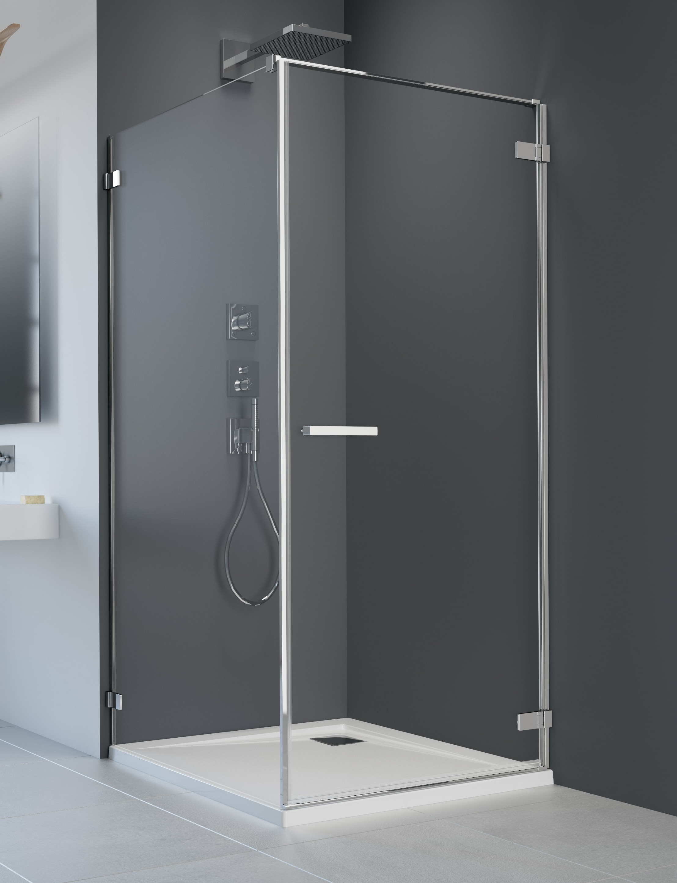 Radaway Arta KDJ drzwi prysznicowe 90 cm uchylne chrom połysk/ 1386082-03-01R