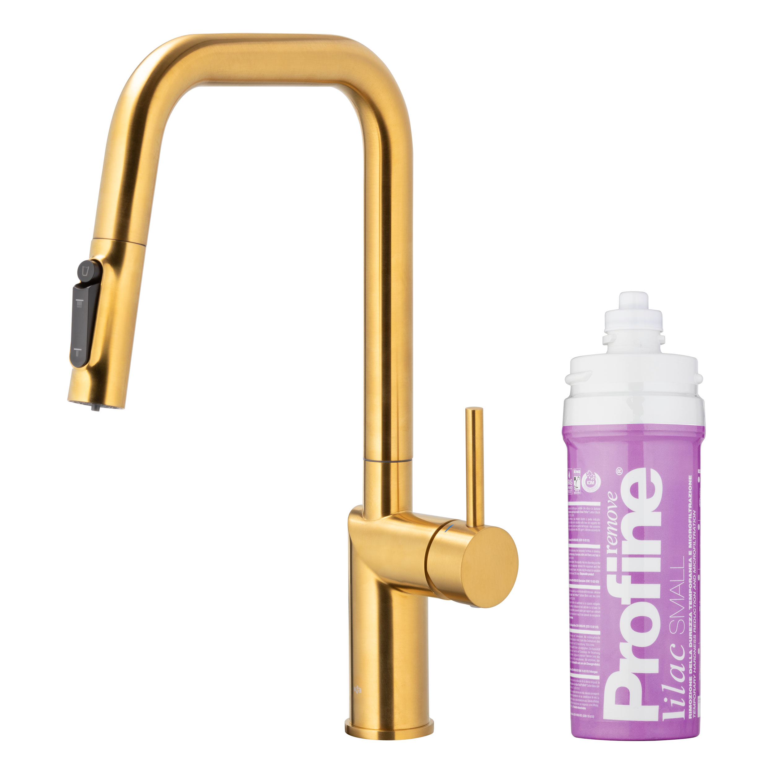 KFA Armatura Duero Pure Style bateria kuchenna stojąca z filtrem Lilac złoty szczotkowany 6623-315-31