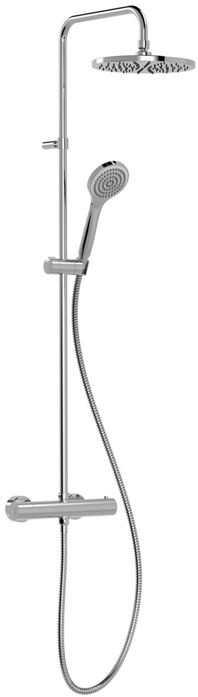 Tres Base zestaw prysznicowy ścienny z deszczownicą chrom 21639301