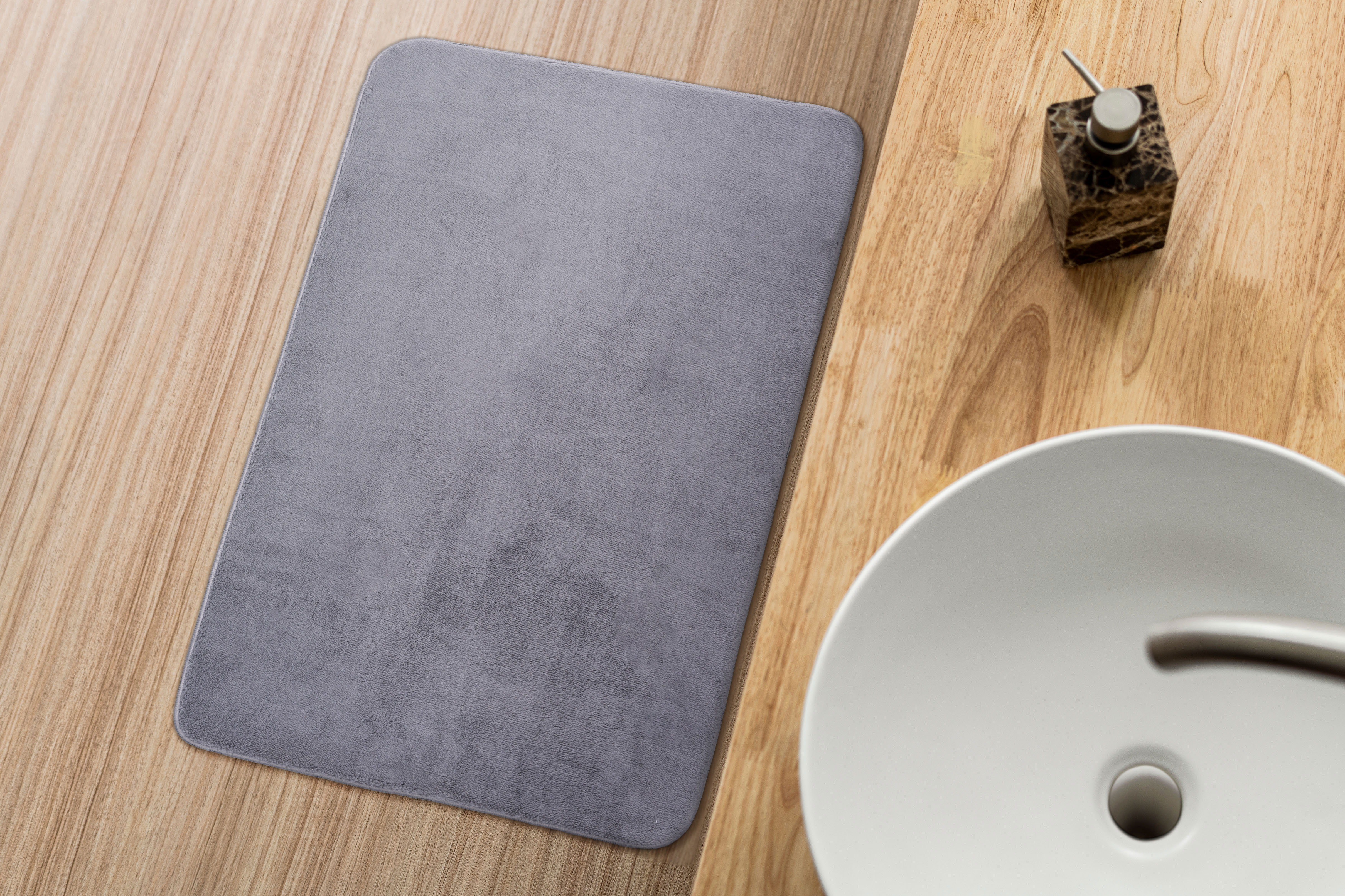 Multi-Decor Teddy dywanik łazienkowy 80x50 cm prostokątny szary 508346 - Wysyłka w 24h