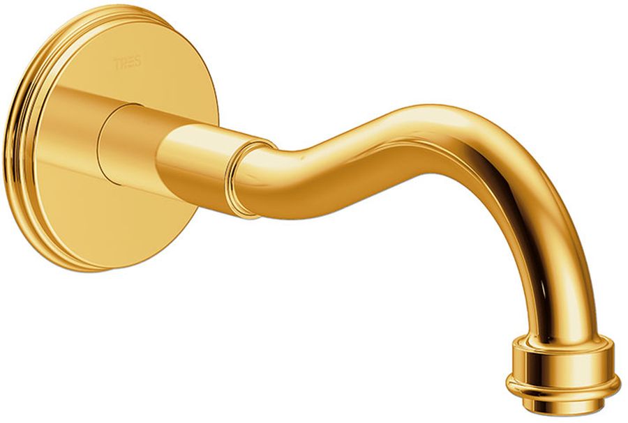 Tres Monoclasic wylewka do baterii ścienna złoty połysk 242.173.01.OR