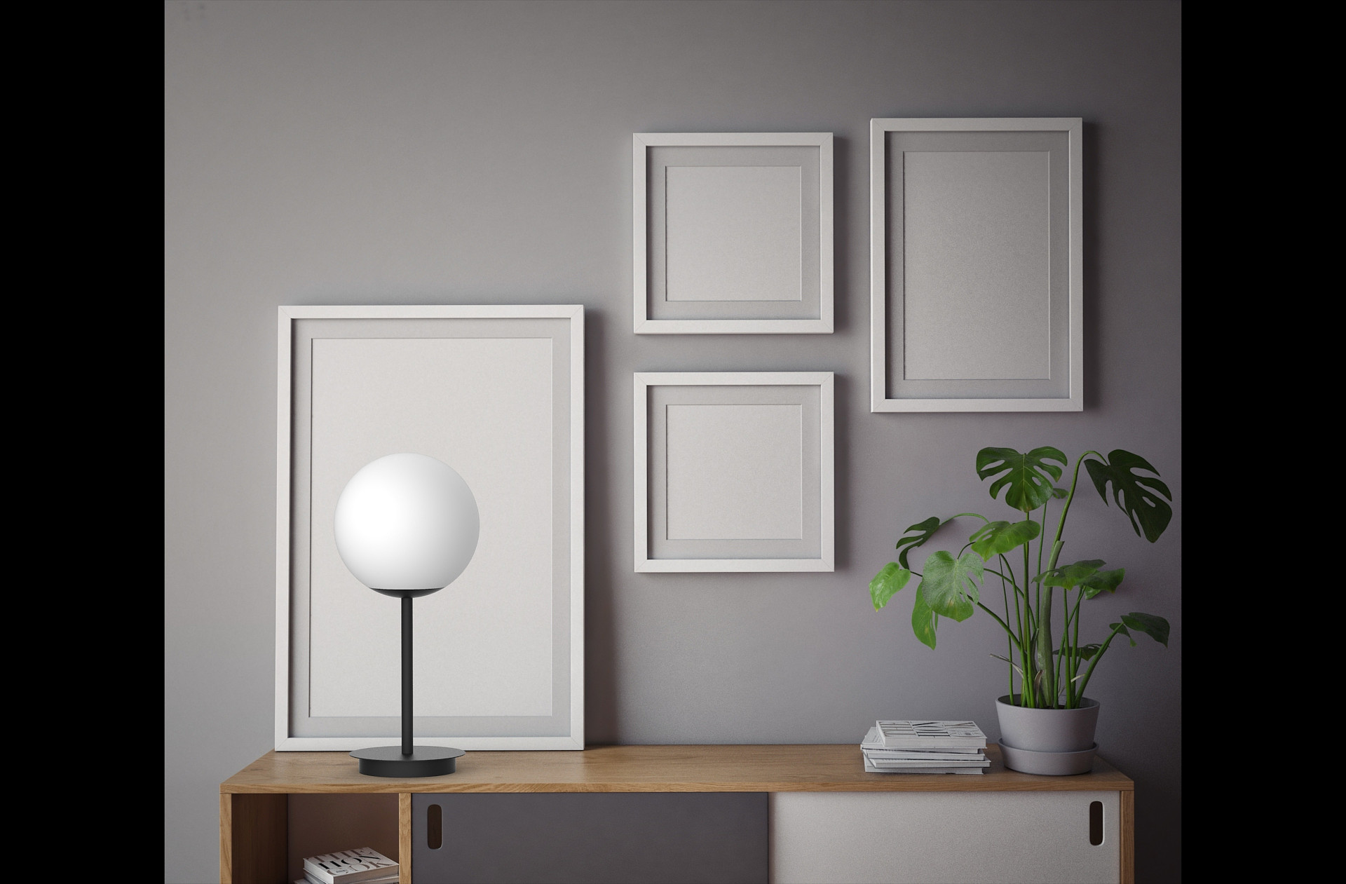 Miloox Jugen Black lampa stołowa 1x40W czarna/biała 1744.199