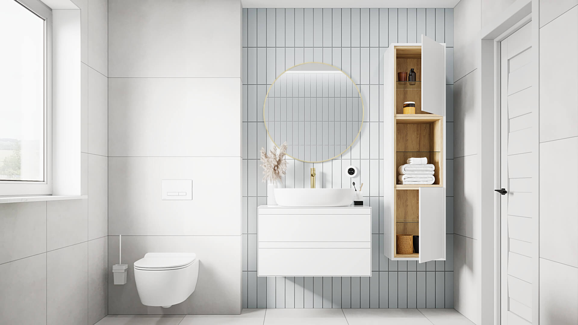 Excellent Virro lustro 80x80 cm okrągłe złoty szczotkowany DOEX.VI080GB - Wysyłka w 24h