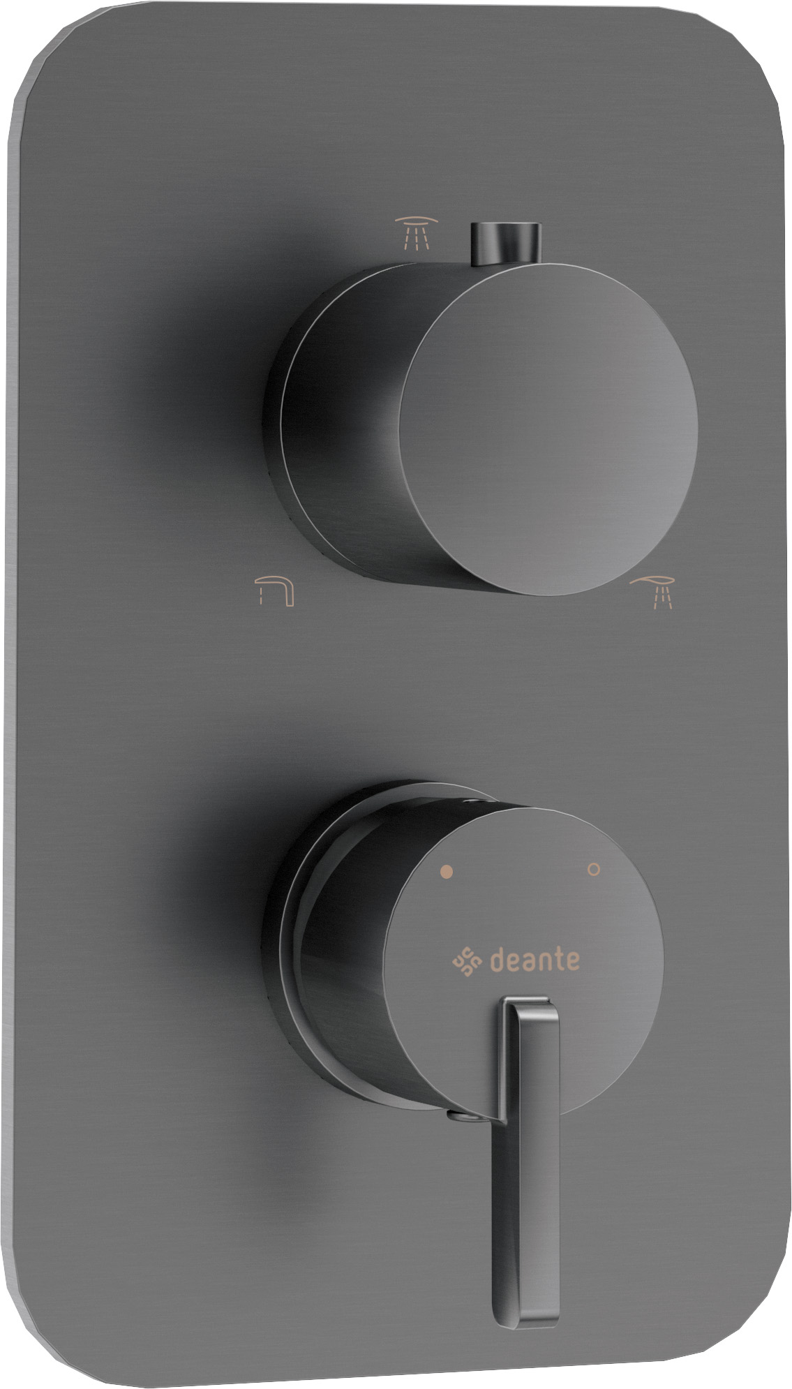 Deante Silia bateria wannowo-prysznicowa podtynkowa titanium BXYDQSM