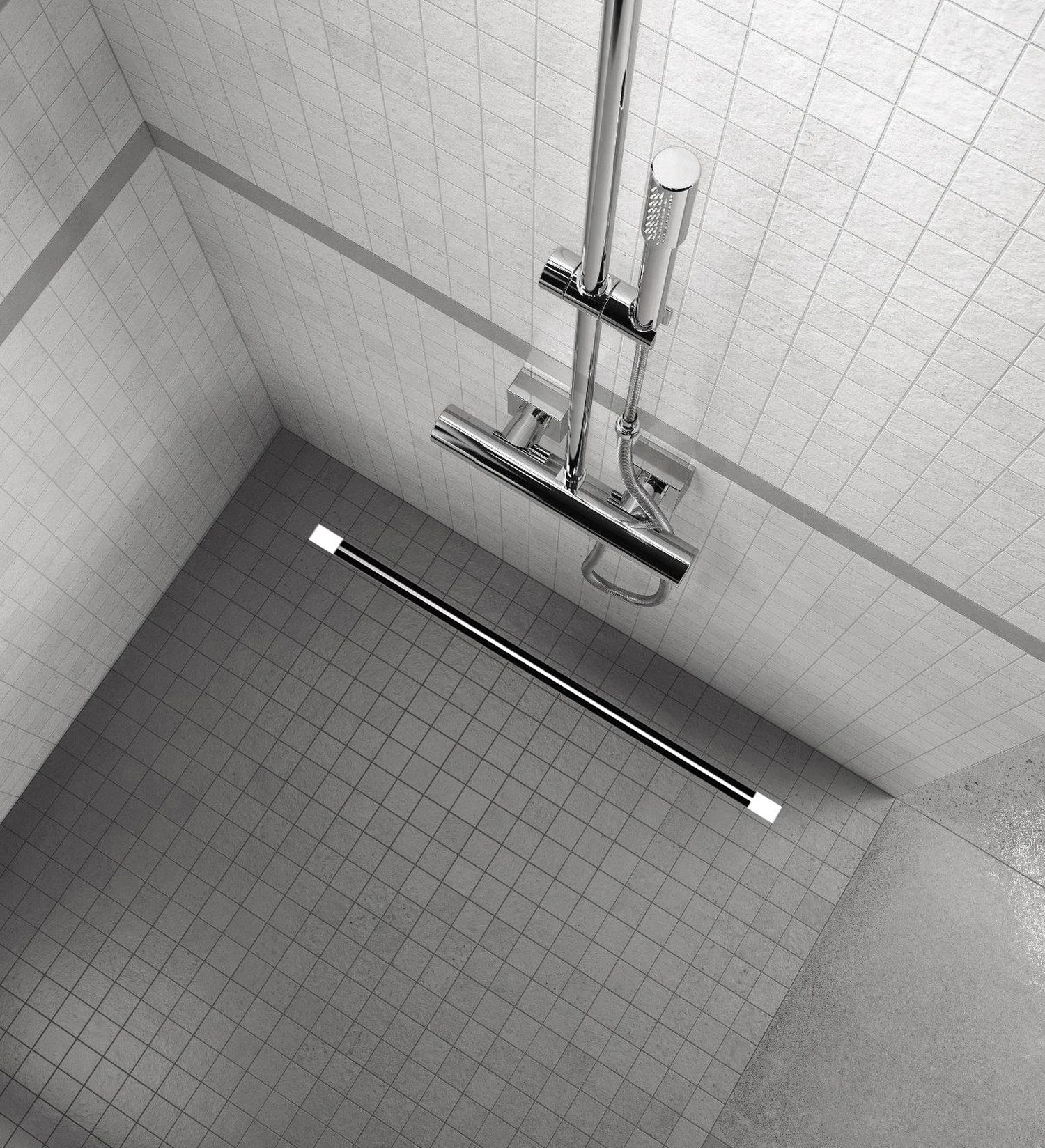 Sea-Horse Slim Black odpływ prysznicowy liniowy 120 cm czarny mat OL-L01-120-B