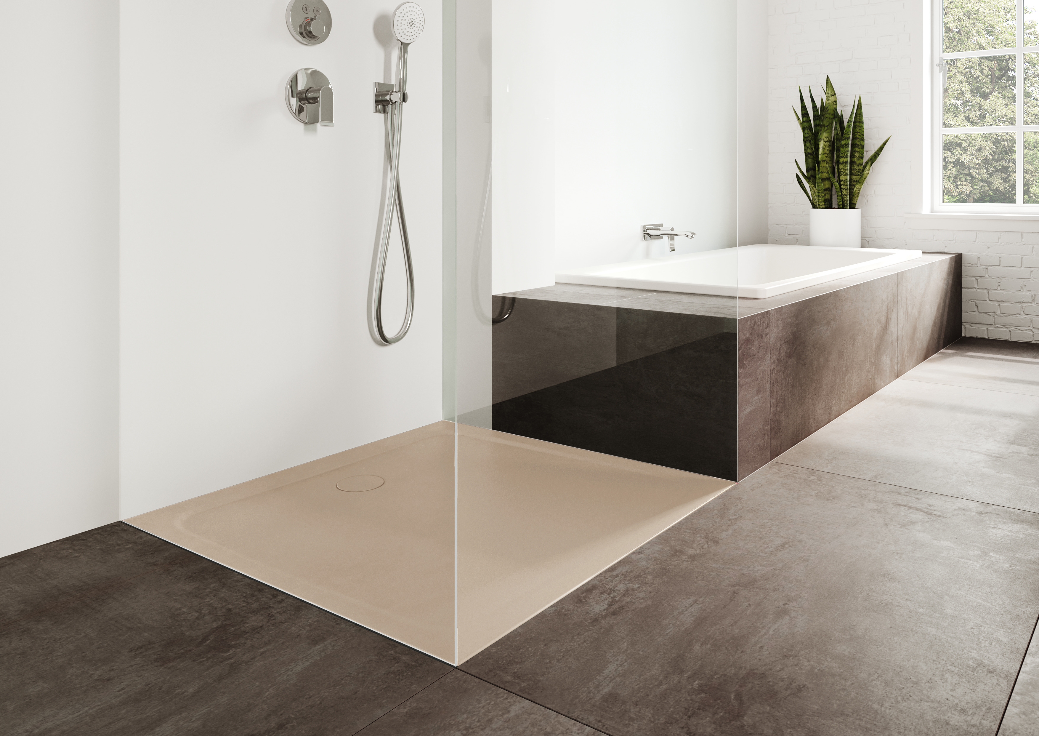 Kaldewei Cayonoplan brodzik 90x90 cm kwadratowy model 2254-5 z obniżonym nośnikiem styropianowym bahamabeige 361447980030