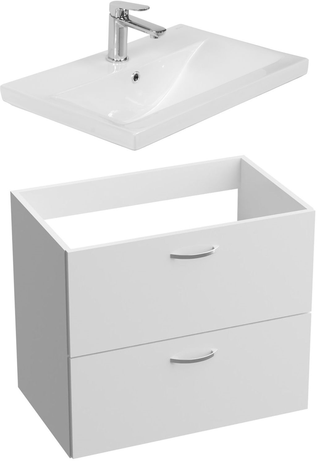 LaVita Kalifornia umywalka z szafką 60 cm Basic Barato zestaw meblowy biały (5900378314448, 5908211495224)