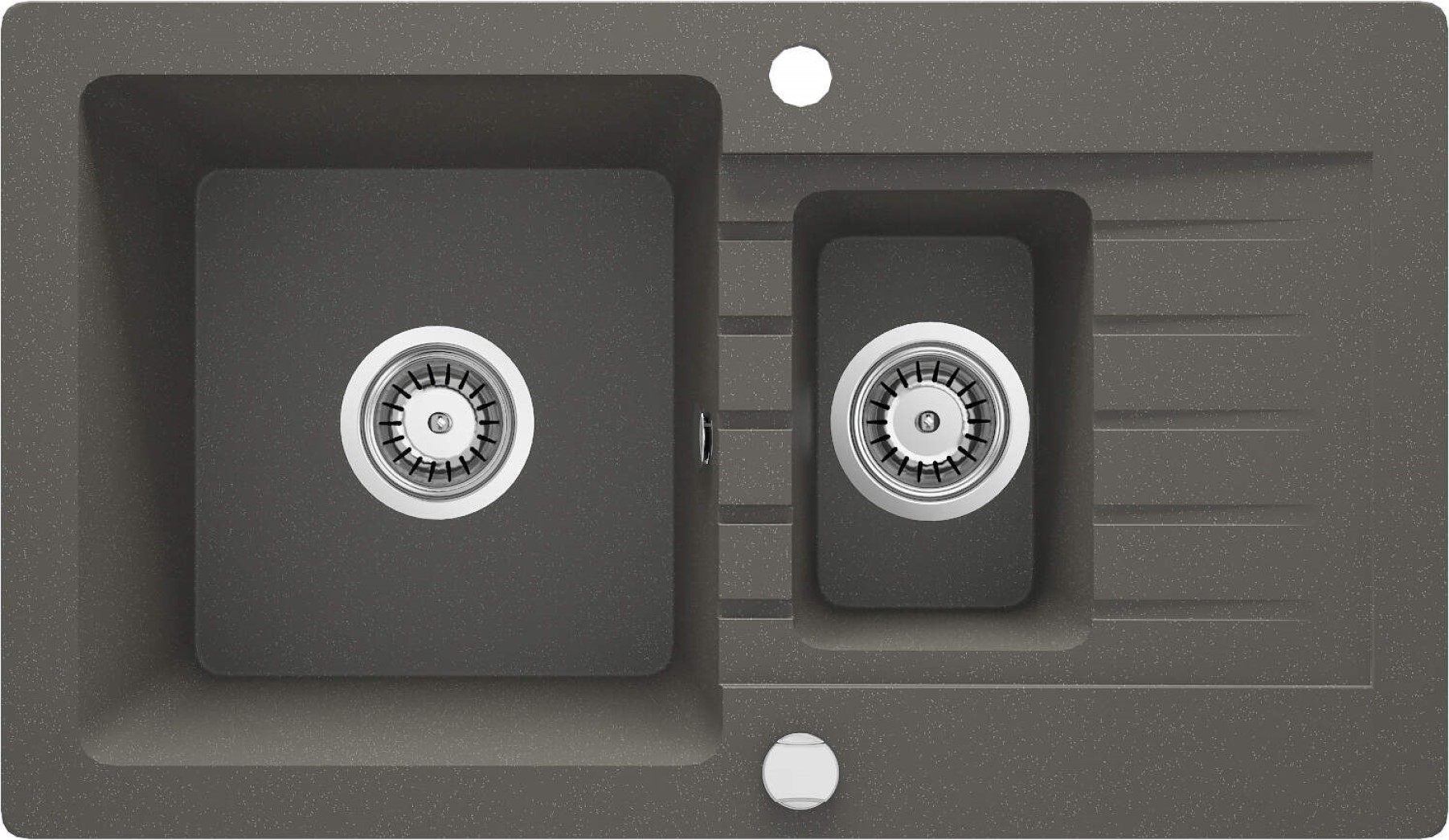 Deante Zorba zlewozmywak granitowy 76x44 cm wpuszczany antracyt metalik ZQZT513 - Wysyłka w 24h