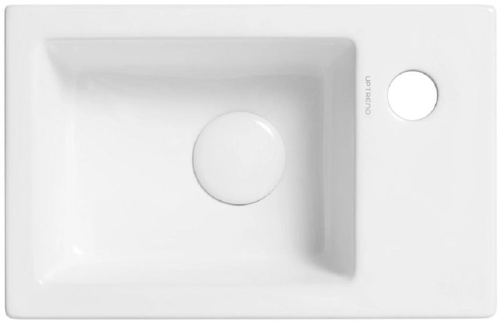 Uptrend Rosa umywalka 37x12,5 cm prostokątna nablatowa biała TR4331