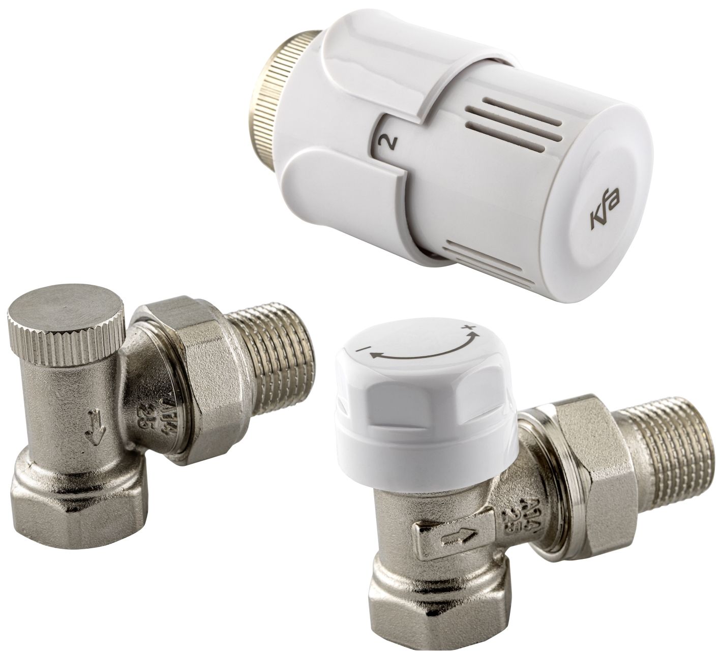 KFA Armatura zestaw termostatyczny biały 757-140-07-BL