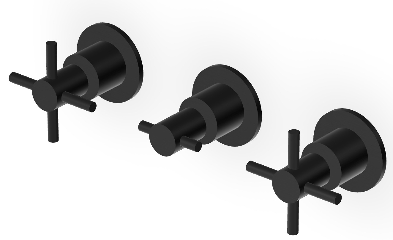 Zucchetti Helm bateria umywalkowa podtynkowa czarny szczotkowany ZHM695.XP81