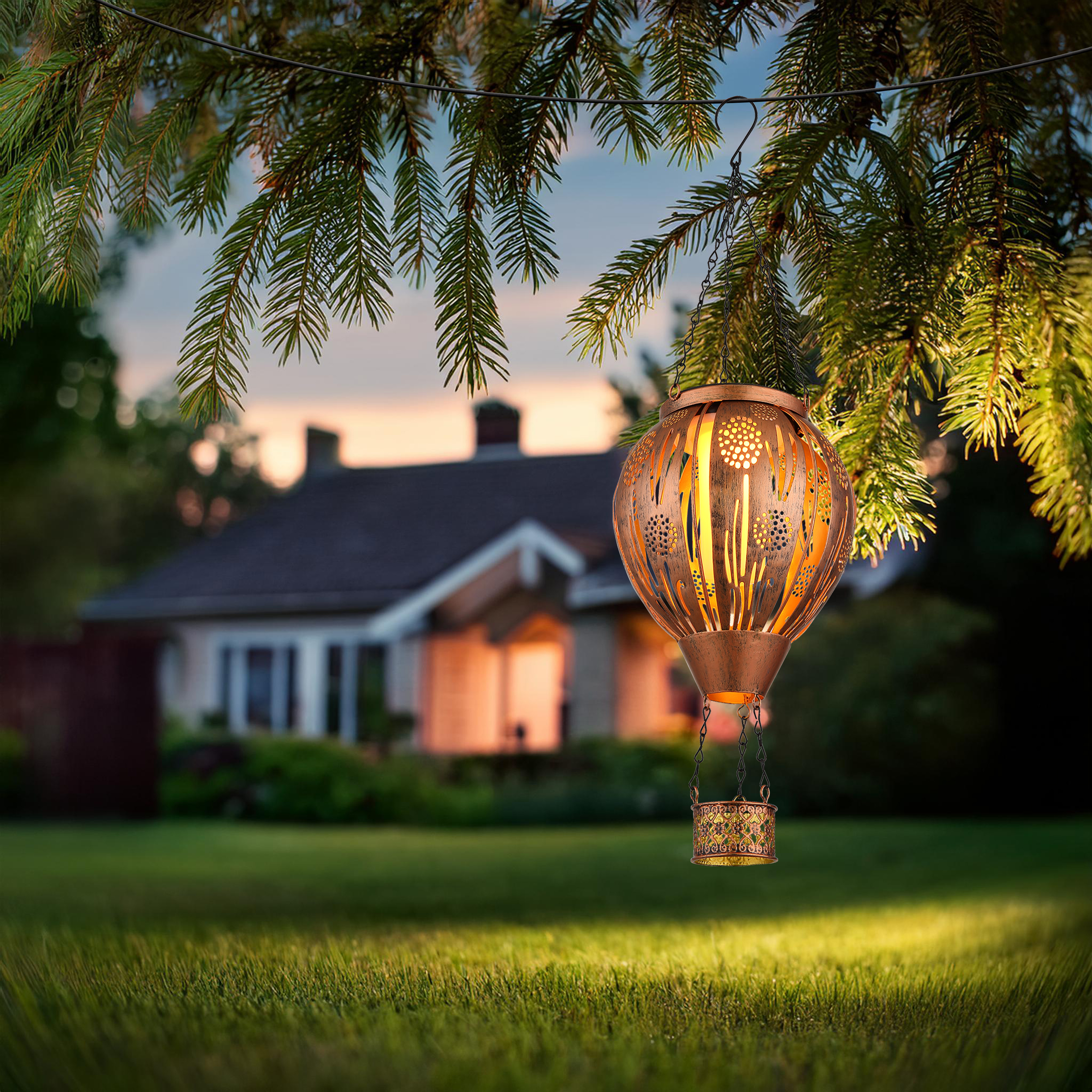 Globo Lighting Solar lampa solarna wisząca 1x0,02 W miedź 36140