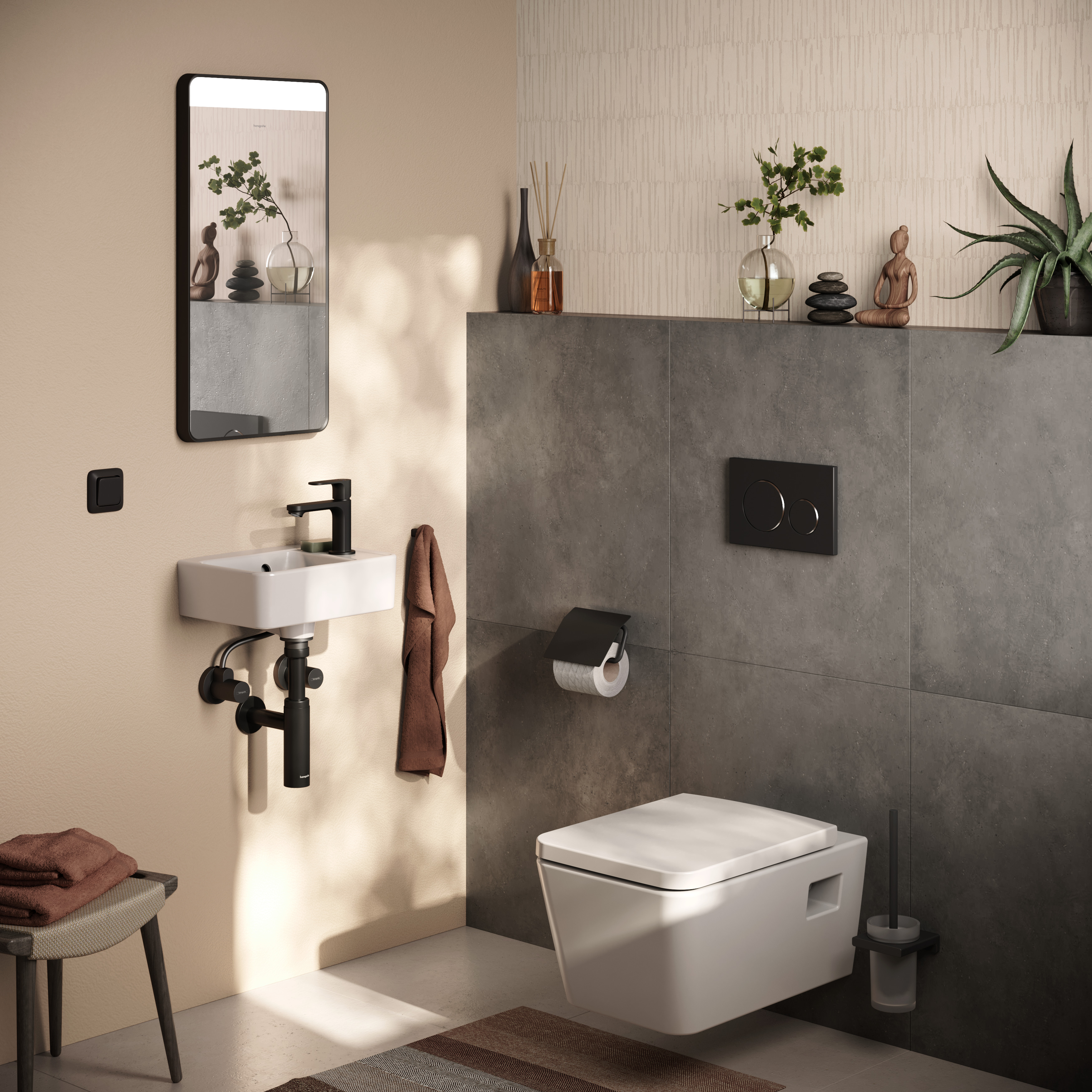 Hansgrohe Xanuia Q umywalka 36x25 cm prostokątna ścienna biała 61006450