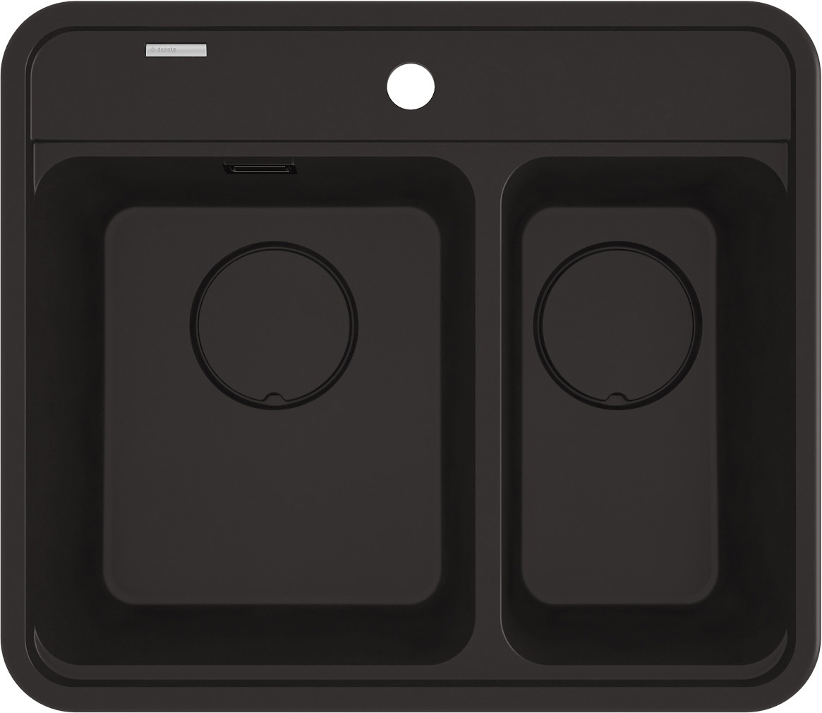 Deante Momi zlewozmywak granitowy 60x52 cm czarny ZKM_N503 - Wysyłka w 24h