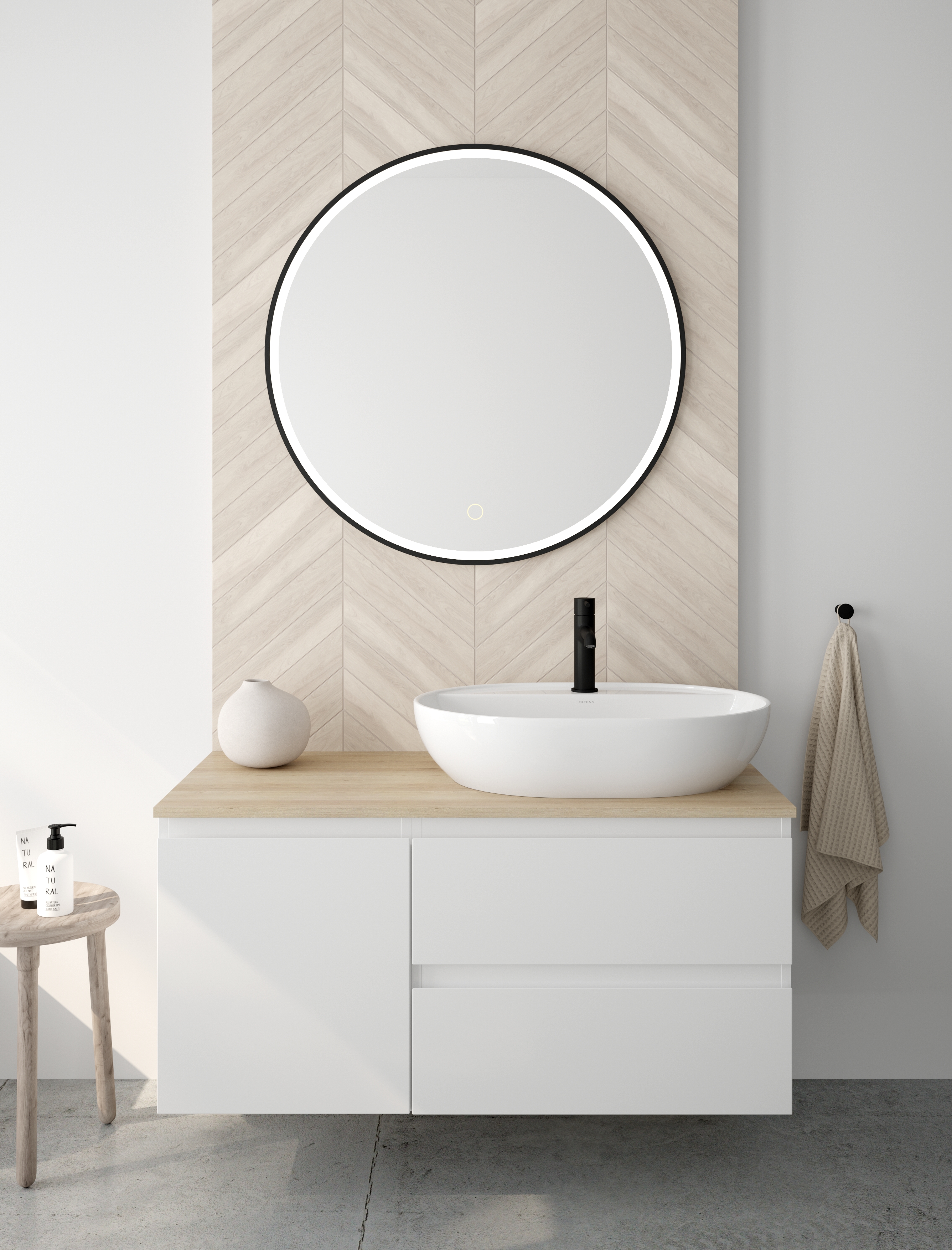 Oltens Vernal wieszak na ręcznik czarny mat 80004300 - Wysyłka w 24h