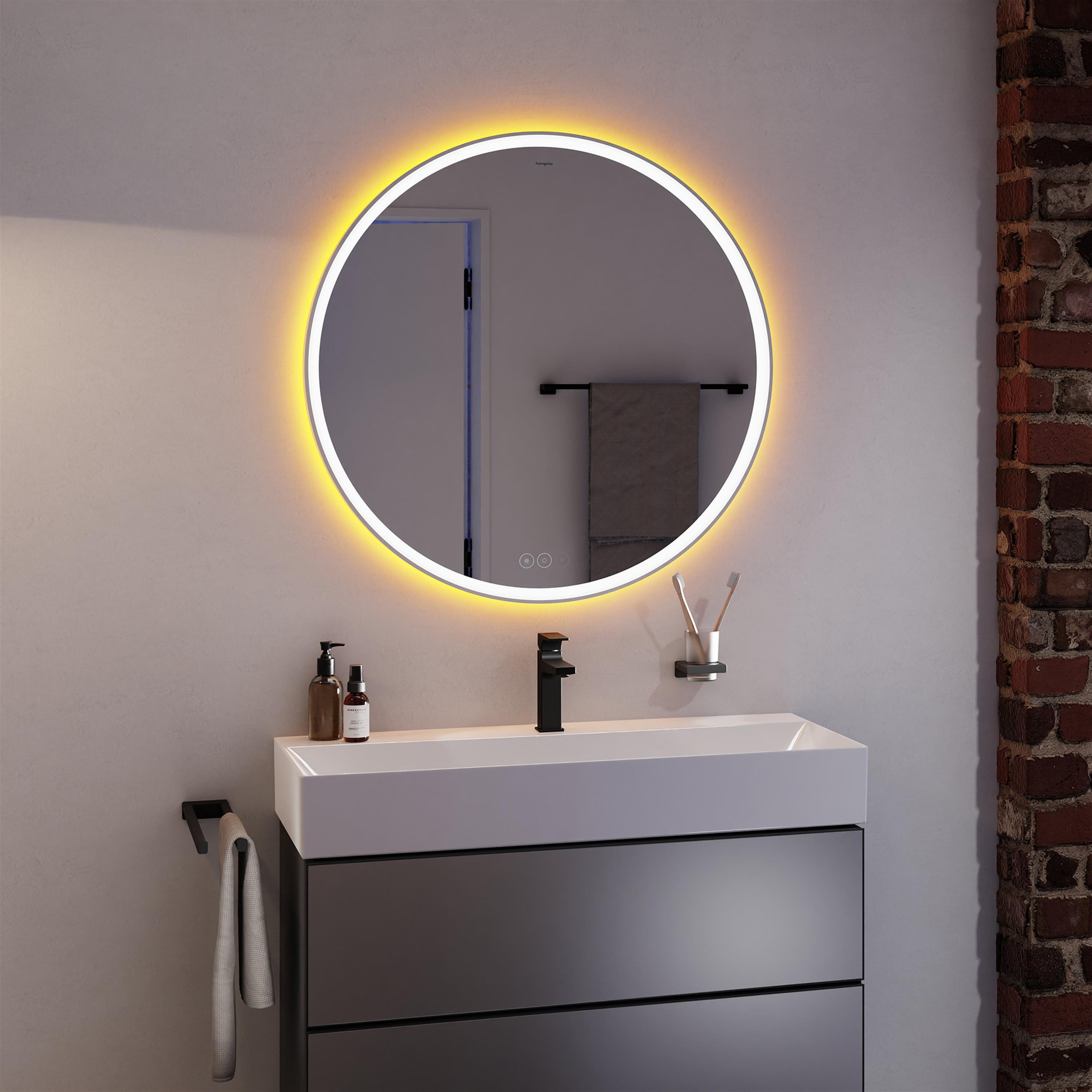 Hansgrohe Xarita S lustro z oświetleniem LED 90 cm sensor dotykowy biały mat 54981700