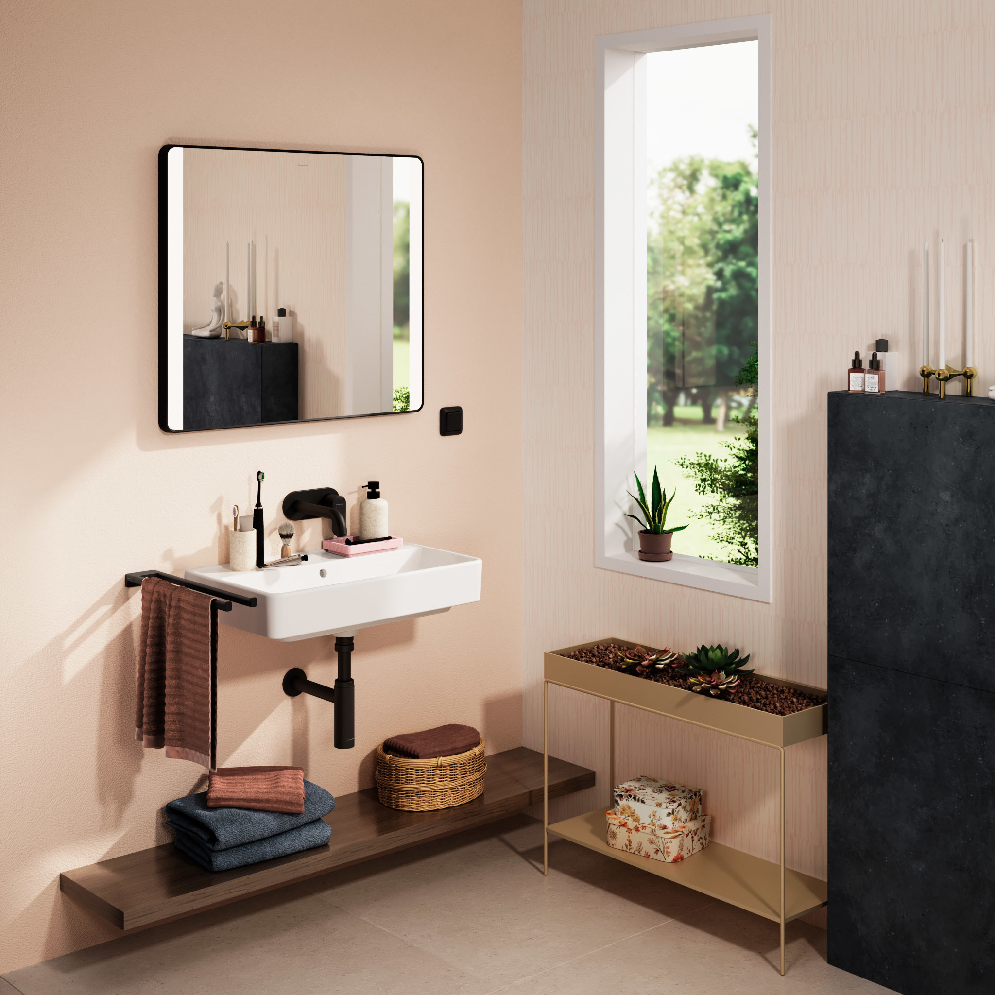 Hansgrohe Xanuia Q umywalka 65x39 cm prostokątna ścienna Compact biała 60218450