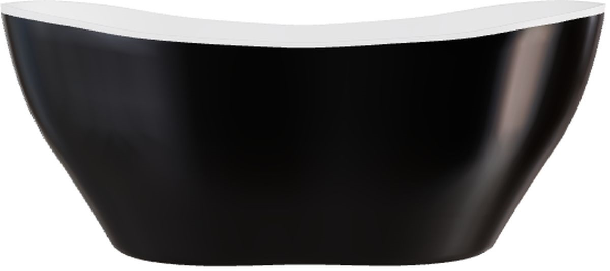 Besco Viya wanna wolnostojąca 158x70,5 cm owalna biała-czarna-dwukolorowa #WMD-160-VBW
