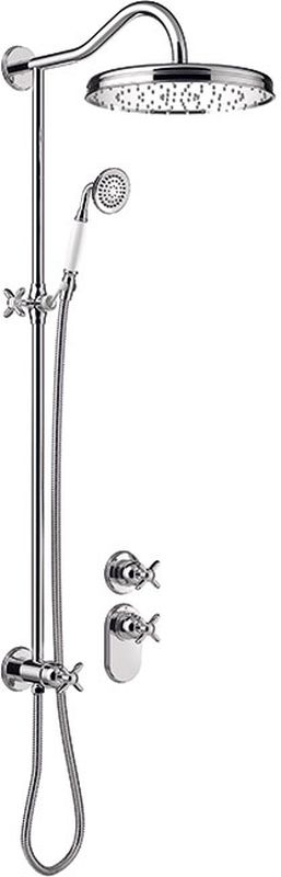 Tres Monoclasic zestaw prysznicowy podtynkowy termostatyczny z deszczownicą chrom 242.352.03