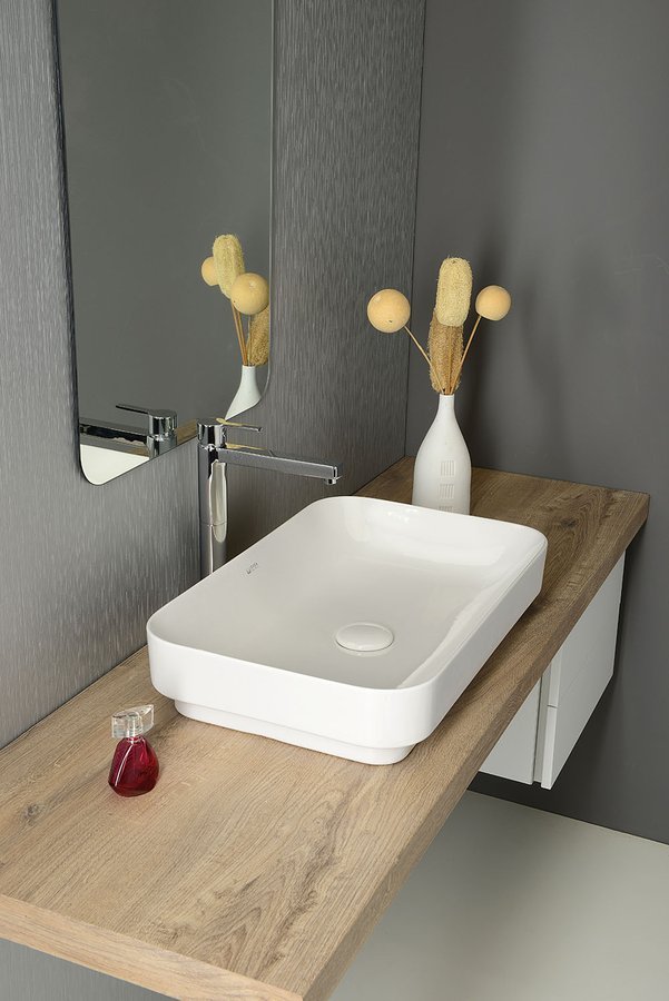 Isvea Sott Aqua umywalka 60x38 cm nablatowa prostokątna biała 10SQ50060