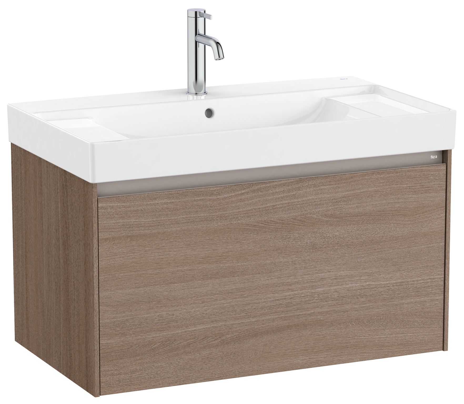 Roca Ona Unik umywalka z szafką 80 cm ciemny wiąz A851685511