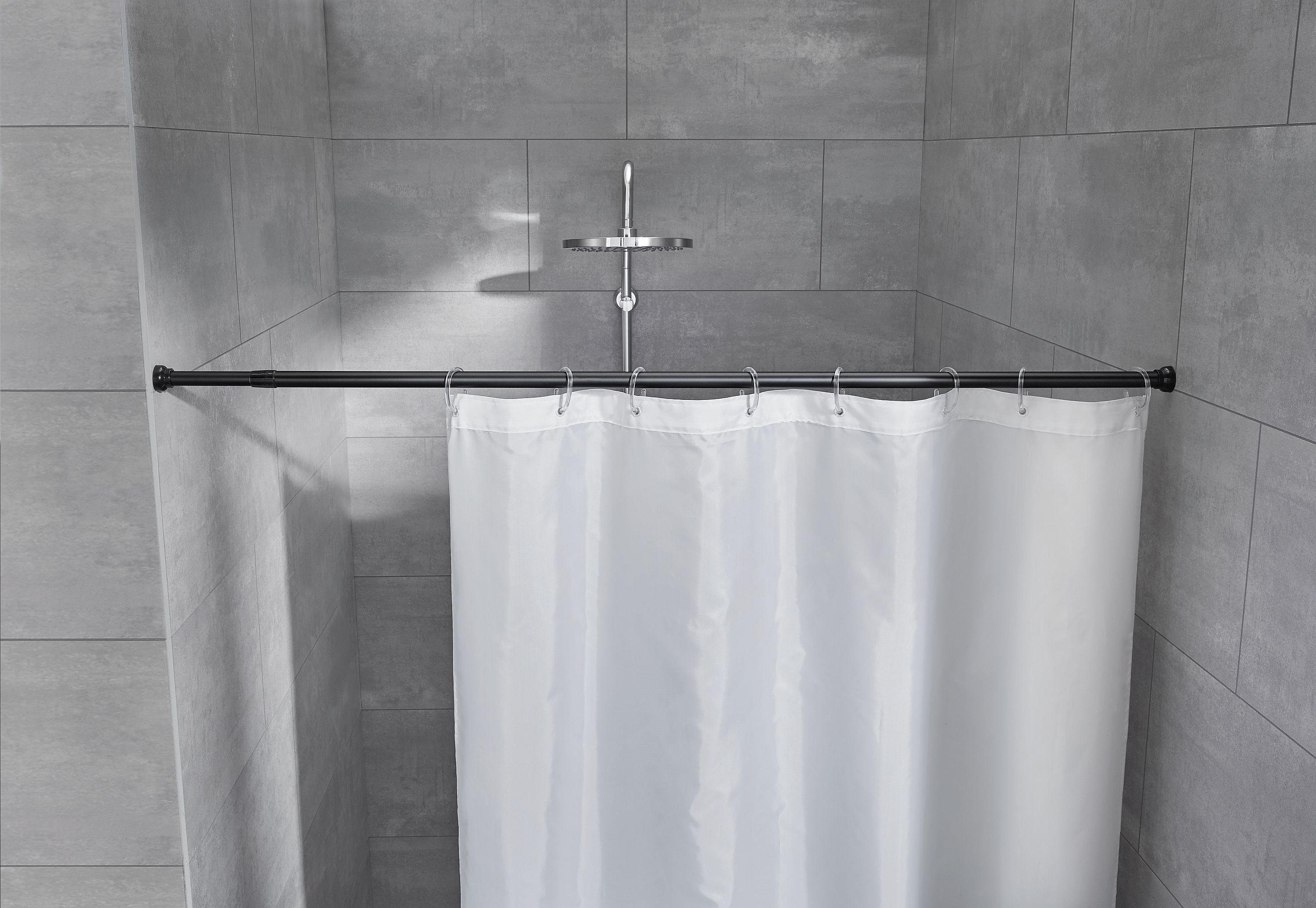 Kleine Wolke drążek zasłony prysznicowej czarny mat 0362926000
