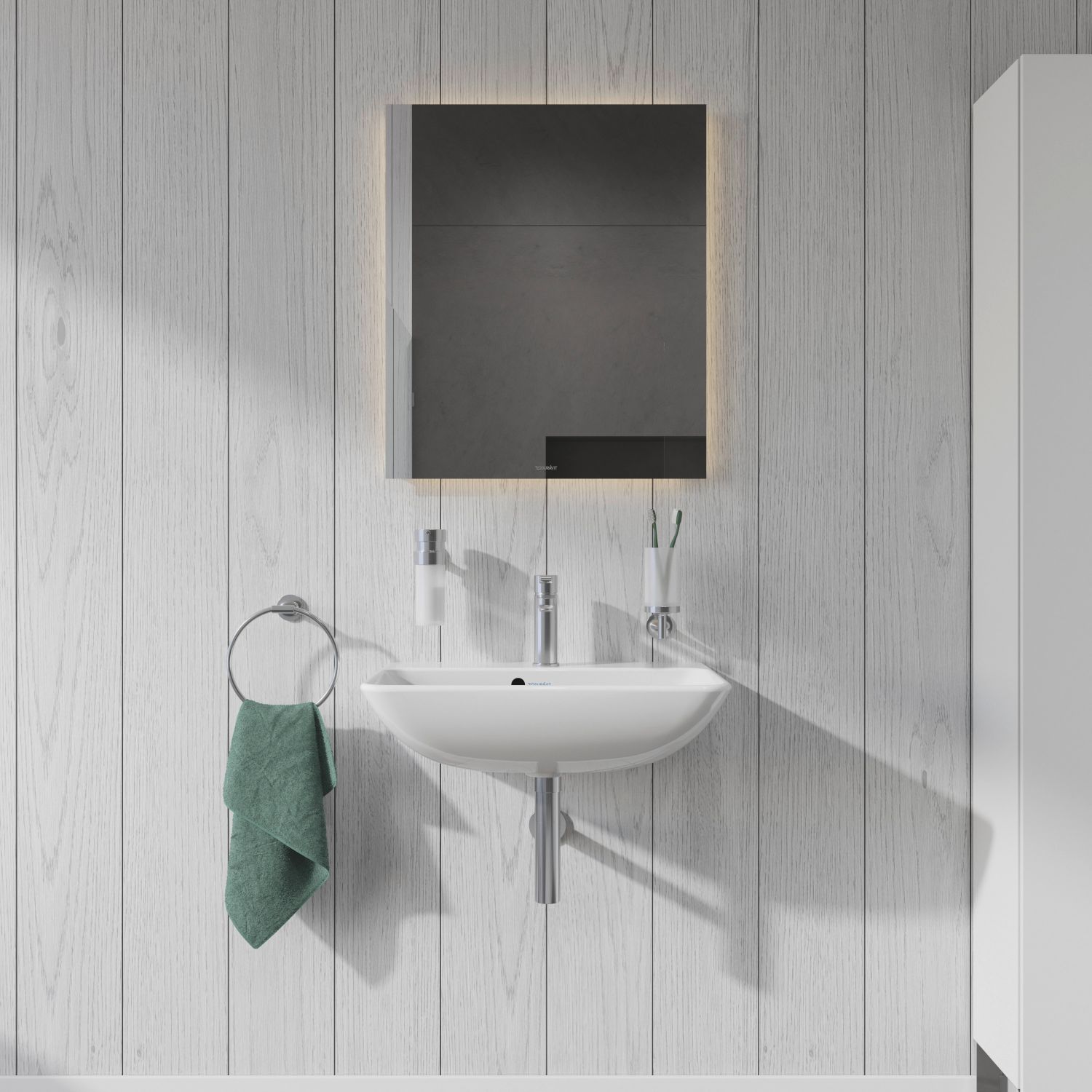 Duravit ME by Starck Compact umywalka 60x40 cm ścienna prostokątna biała 2343600000