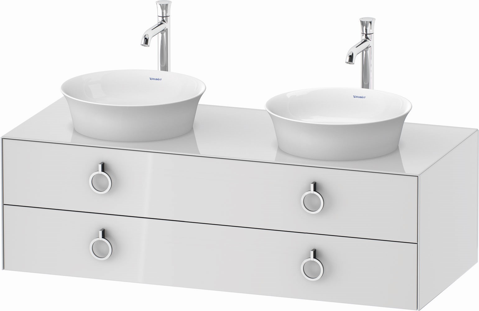 Duravit White Tulip szafka 130 cm podumywalkowa wisząca biały wysoki połysk WT4993B8585