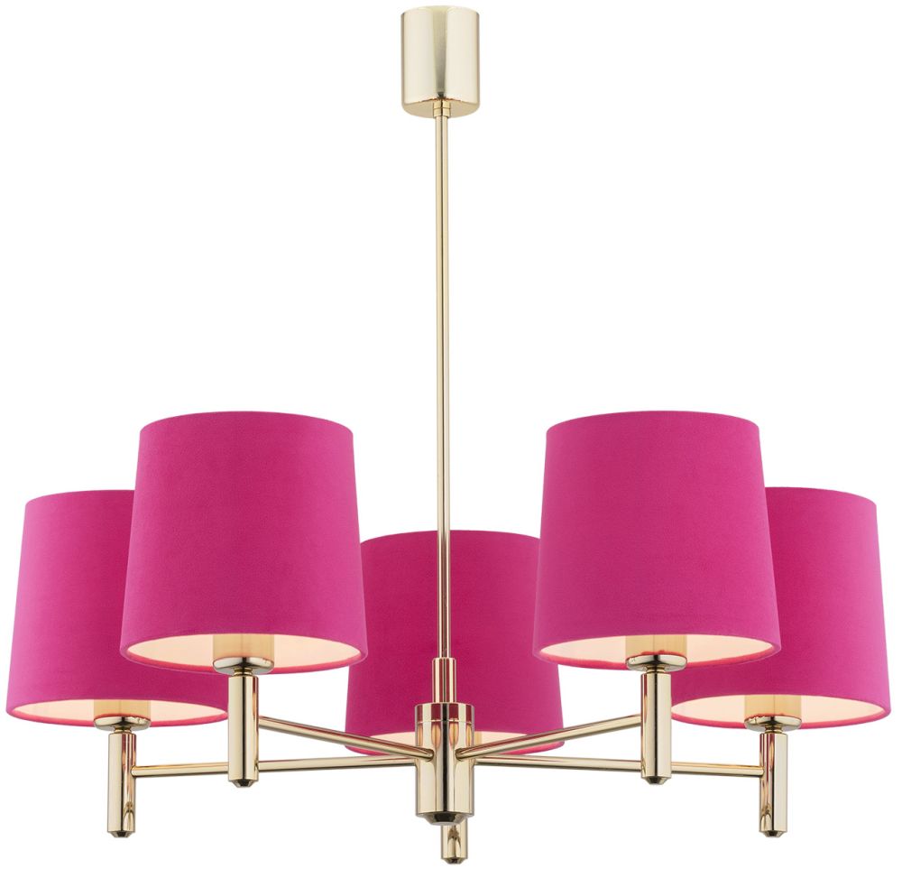 Argon Ponte lampa podsufitowa 5x15W różowy/ciemny mosiądz 2089