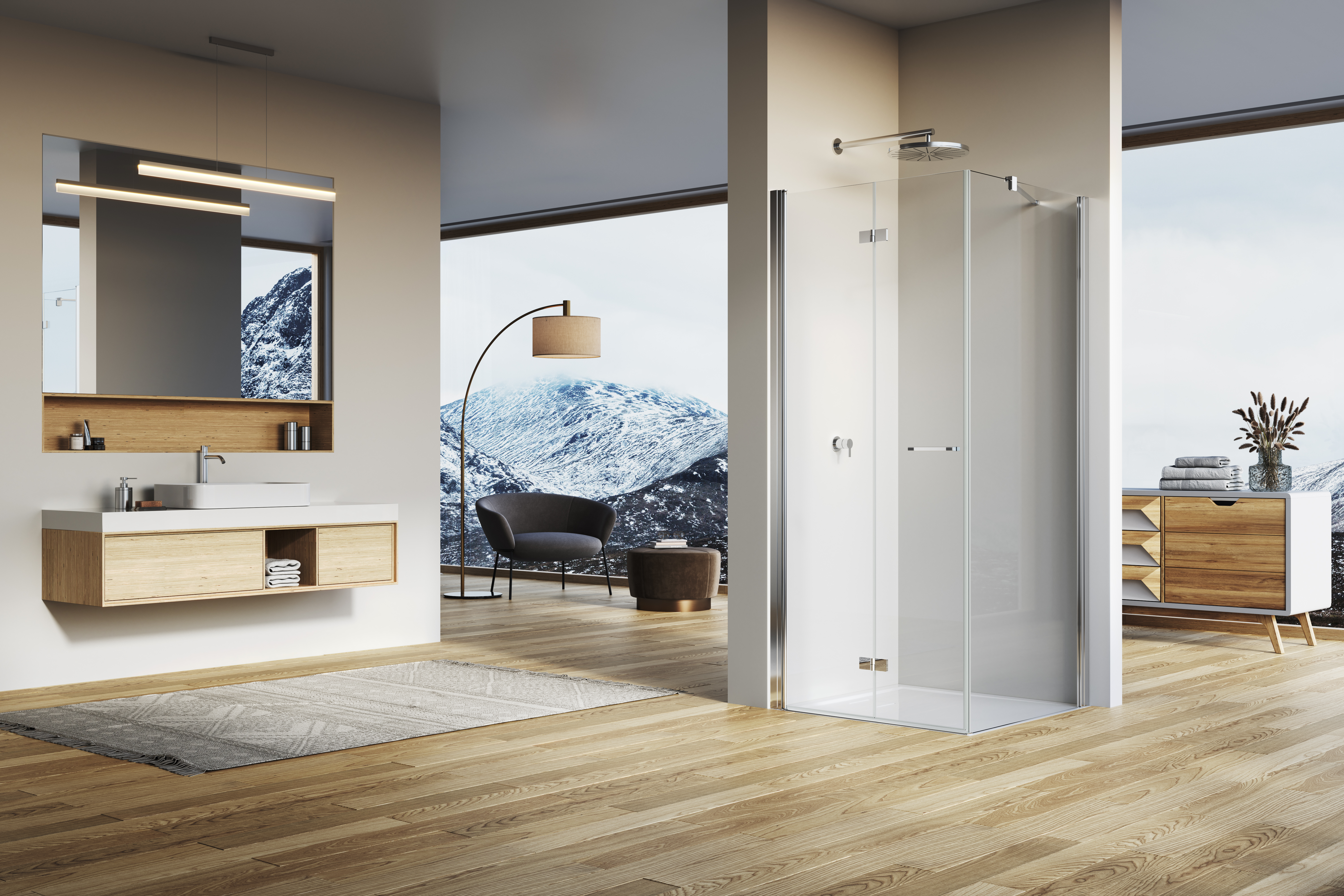 SanSwiss Solino ścianka prysznicowa 80 cm boczna srebrny połysk/szkło przezroczyste SOLT108005007