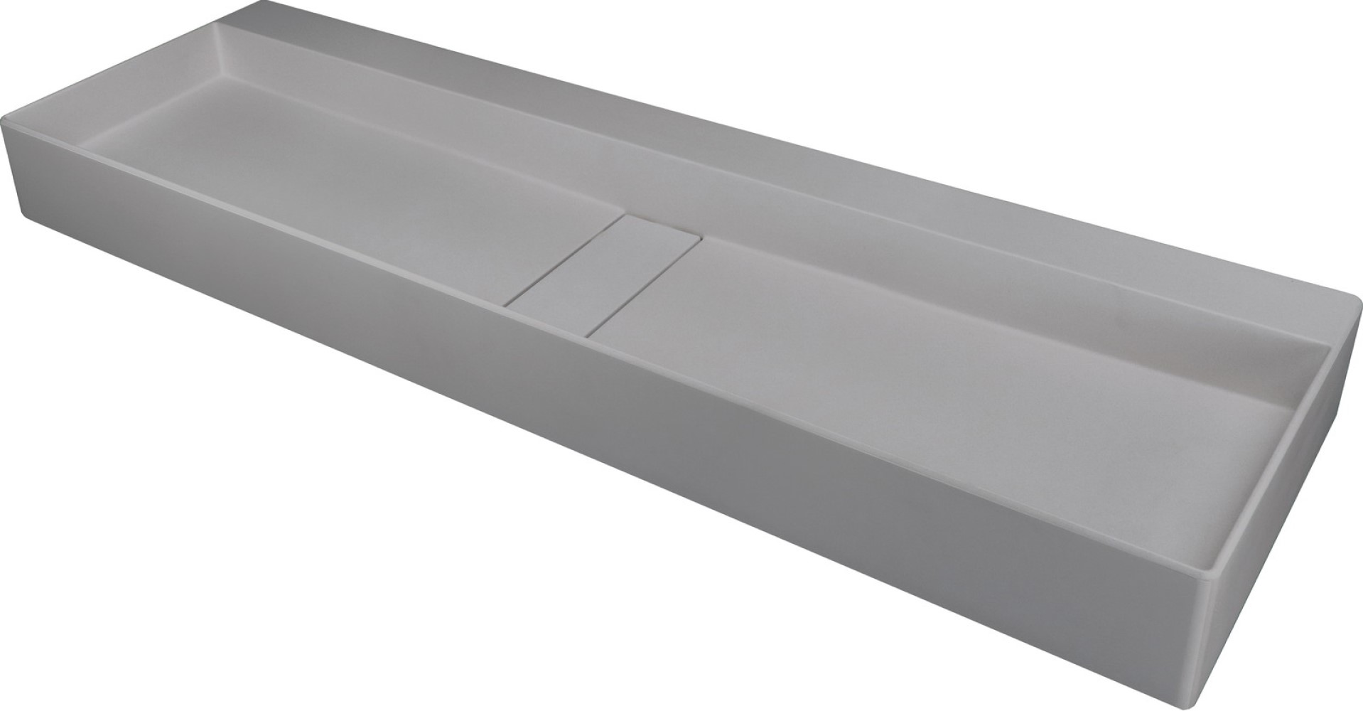 Deante Blur umywalka 120x40 cm prostokątna nablatowa szary metalik CQB_SU2S