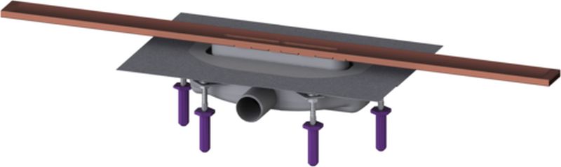 Kessel Linearis Infinity odpływ liniowy prysznicowy 80 cm miedź szczotkowana 45303.08