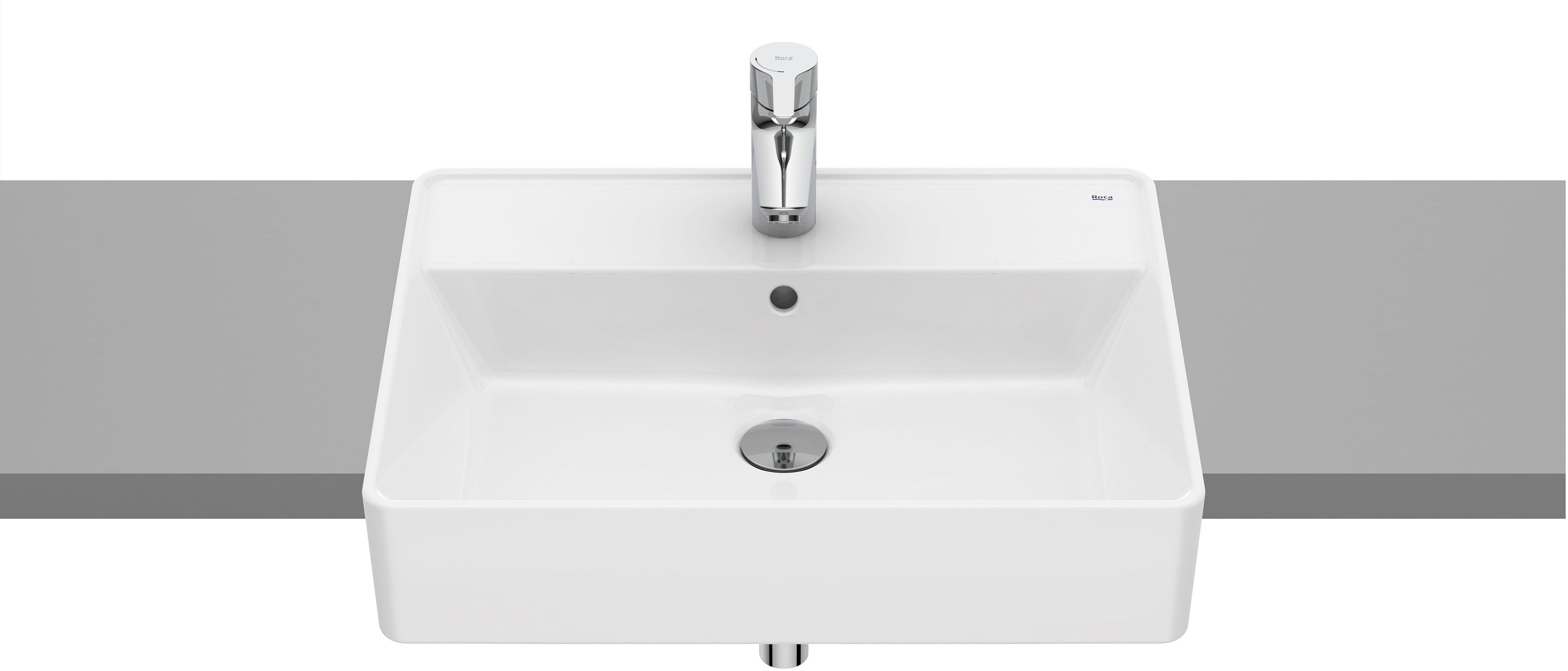 Roca Gap umywalka 55x42 cm prostokątna wpuszczana biała A3270YGS00