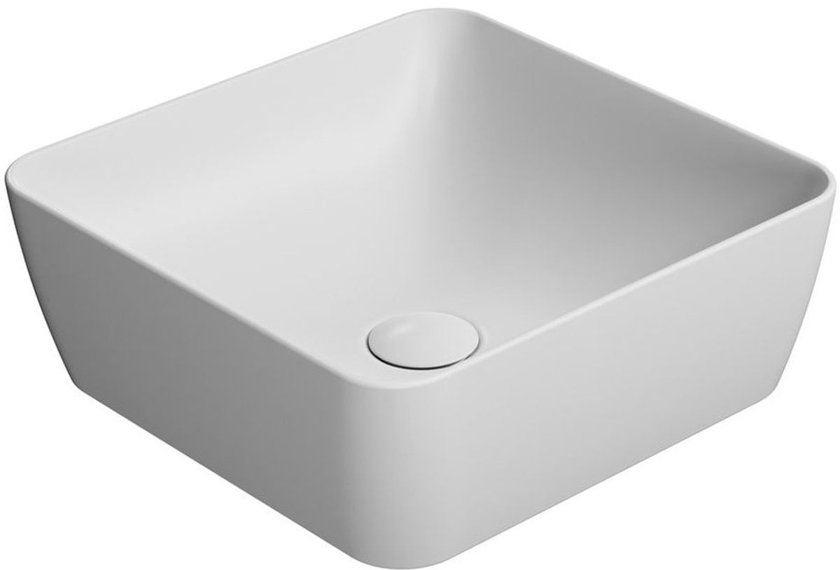 GSI Sand umywalka 38 cm nablatowa kwadratowa biały mat 903809