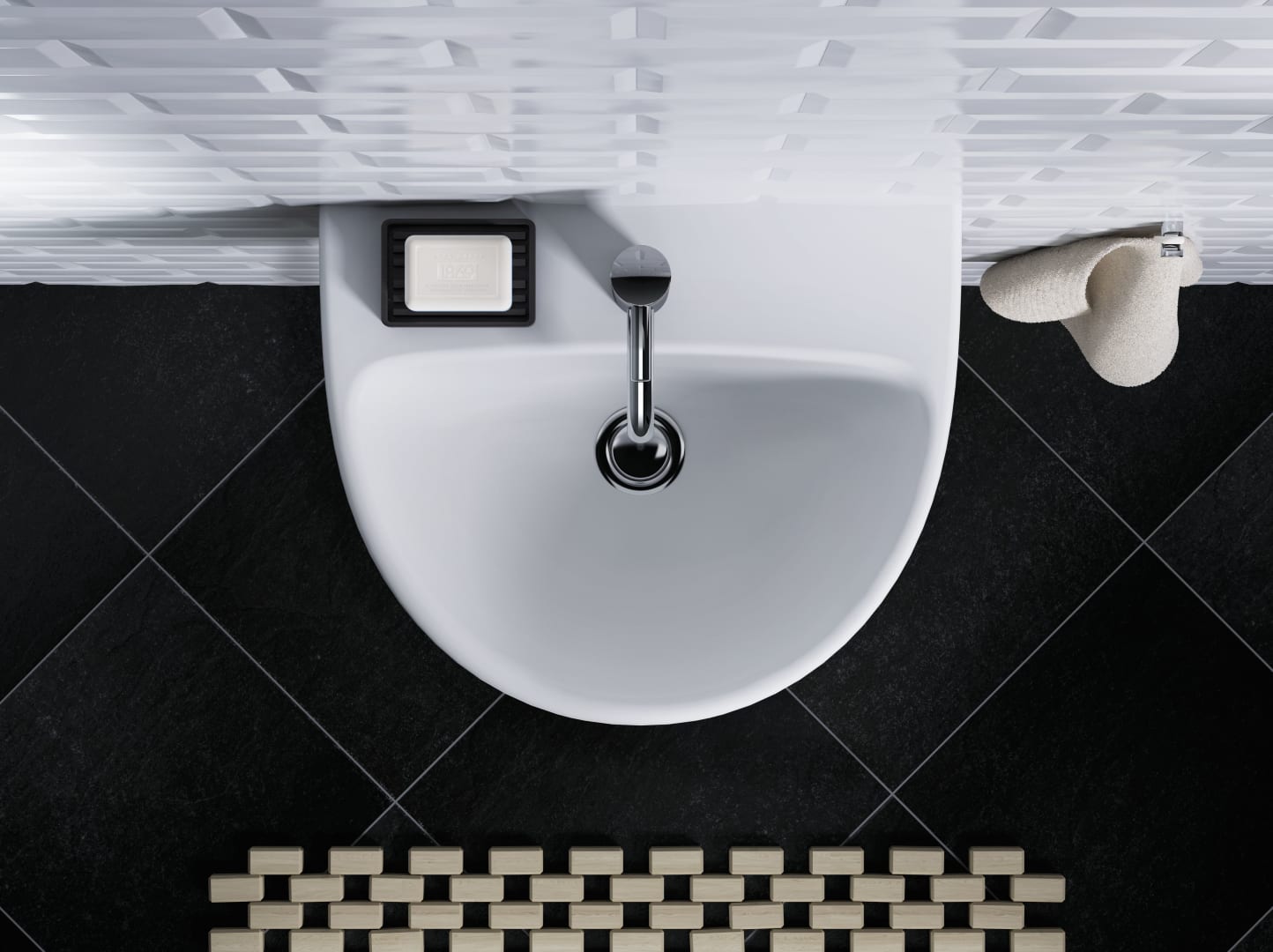 Geberit Selnova umywalka 55x44 cm półokrągła ścienna biała 500.315.01.7 - Wysyłka w 24h